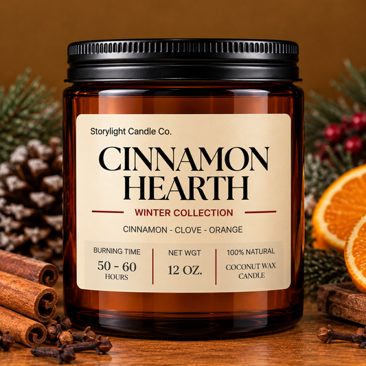 CINNAMON HEARTH COCONUT WAX CANDLE