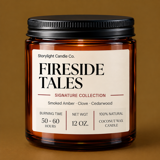 FIRESIDE STORY COCONUT WAX CANDLE