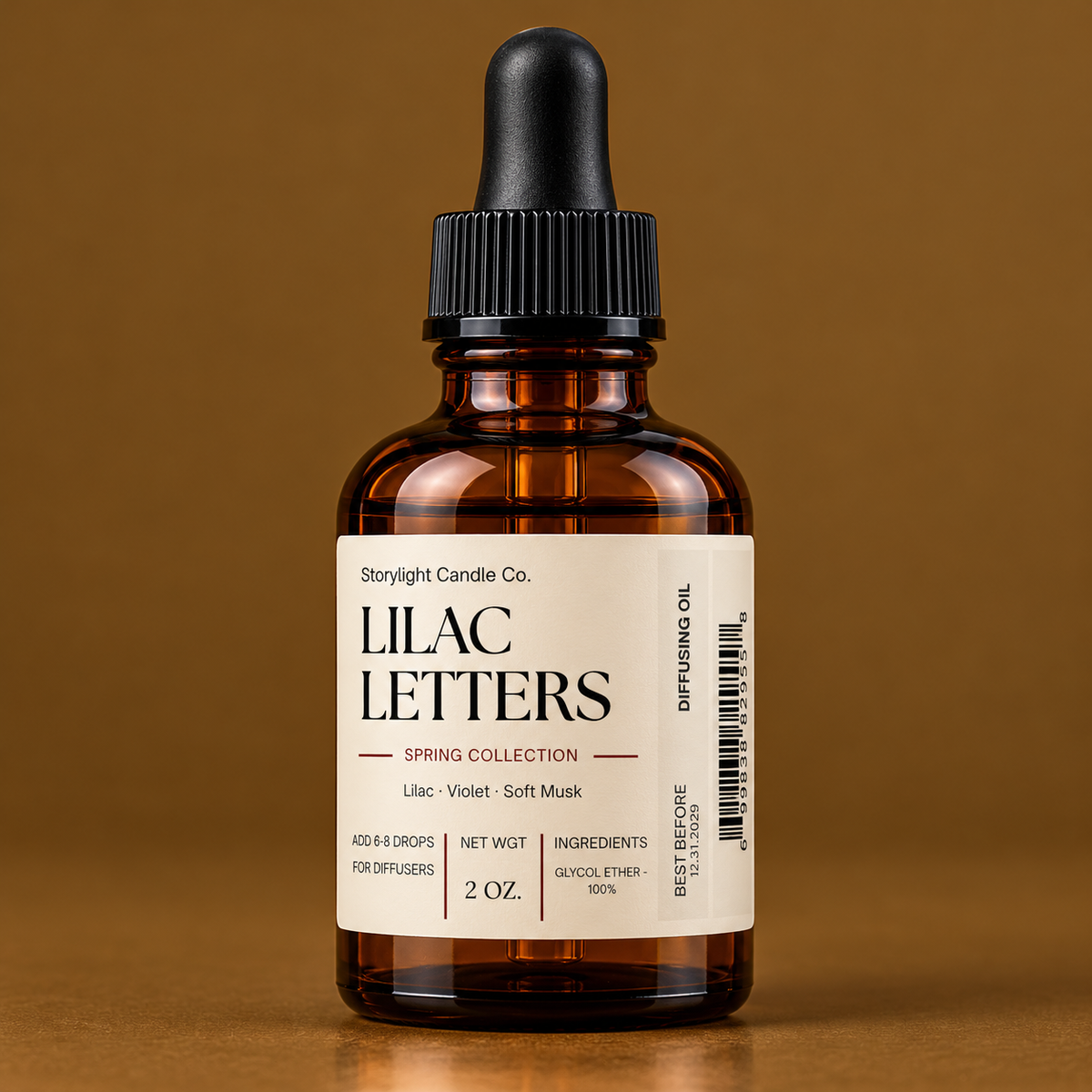 LILAC LETTERS DIFFUSING OIL