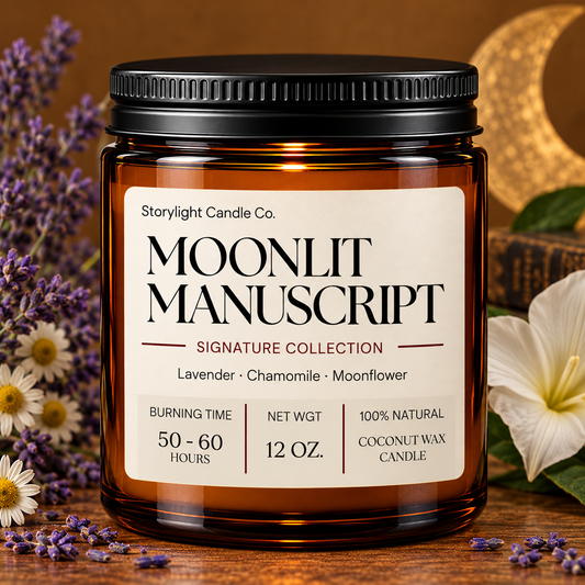 MOONLIT MANUSCRIPT COCONUT WAX CANDLE