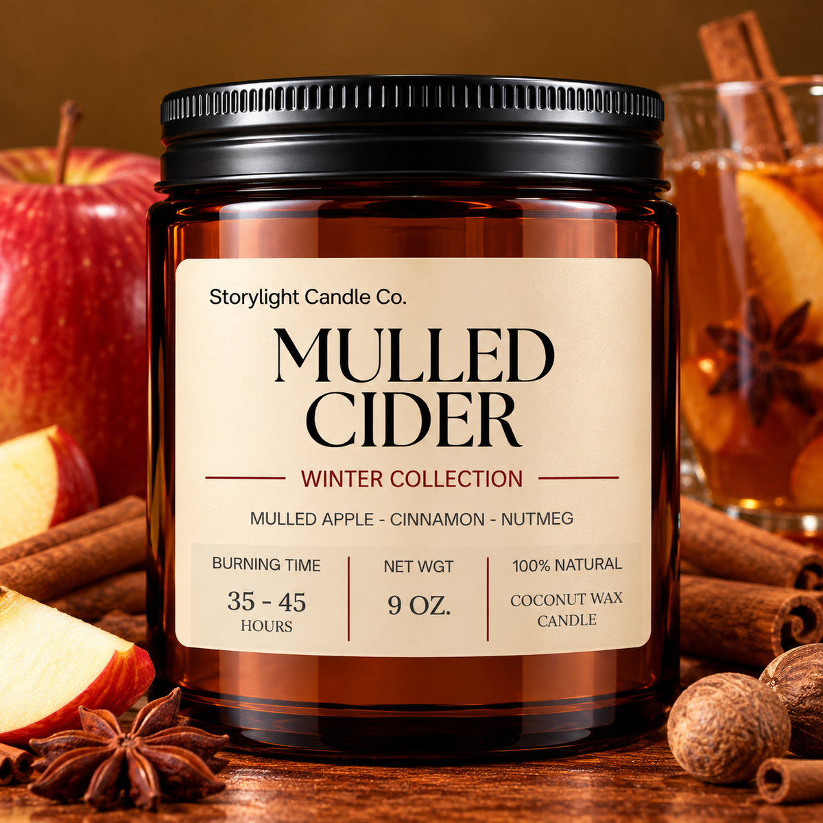 MULLED CIDER COCONUT WAX CANDLE