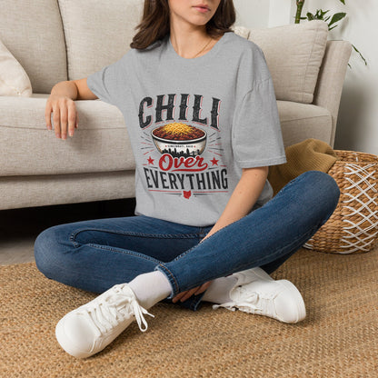 Chili Over Everything T‑Shirt — Vintage Bowl of Chili Graphic Tee