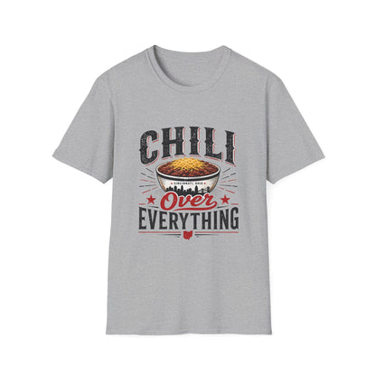 Chili Over Everything T‑Shirt — Vintage Bowl of Chili Graphic Tee