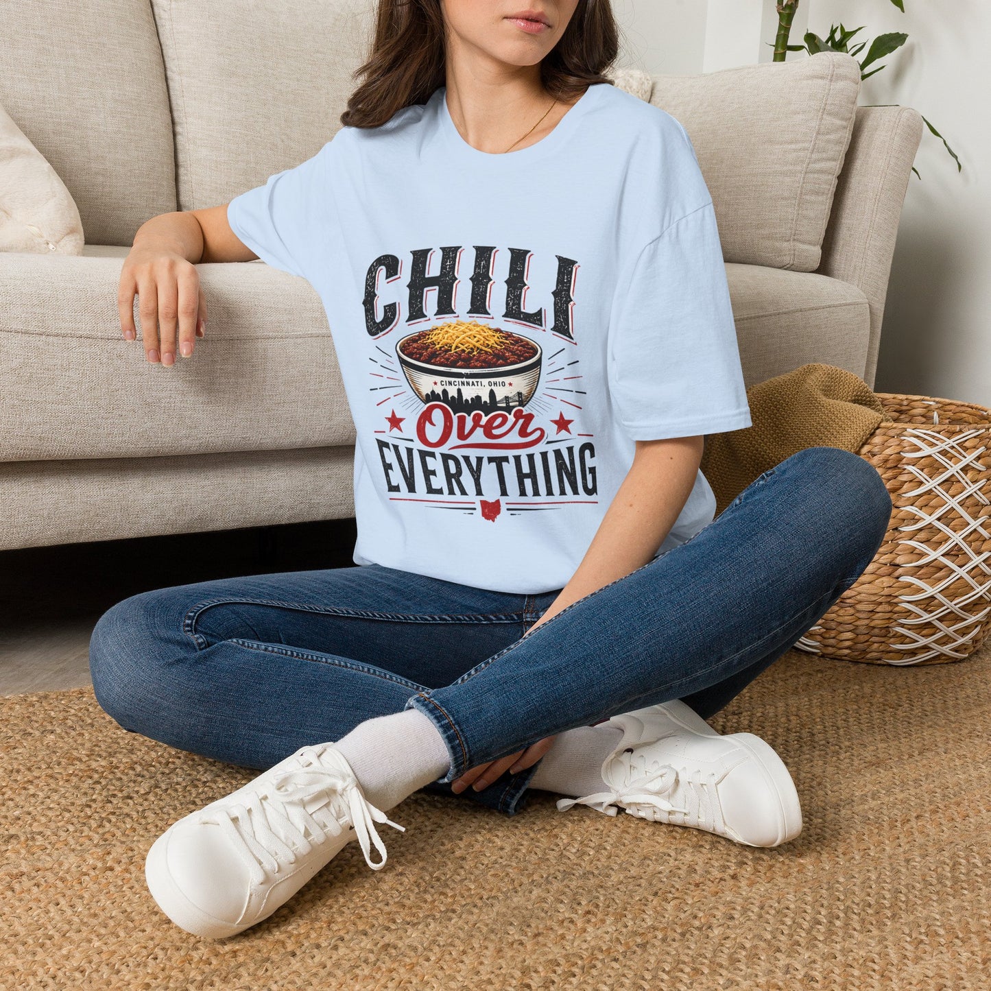 Chili Over Everything T‑Shirt — Vintage Bowl of Chili Graphic Tee