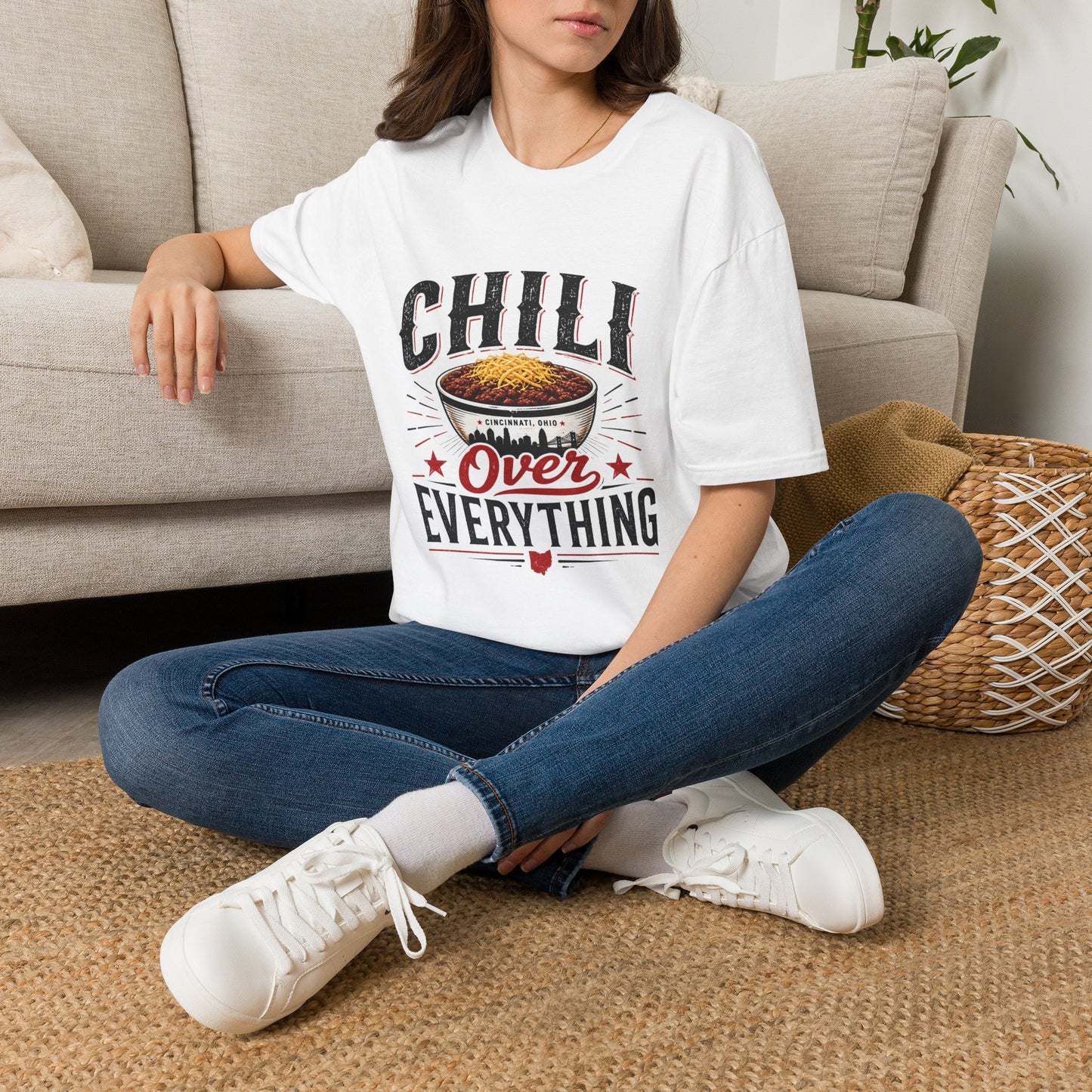 Chili Over Everything T‑Shirt — Vintage Bowl of Chili Graphic Tee