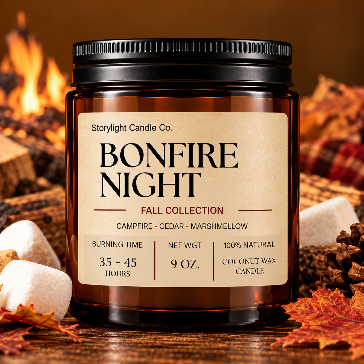 BONFIRE NIGHT COCONUT WAX CANDLE