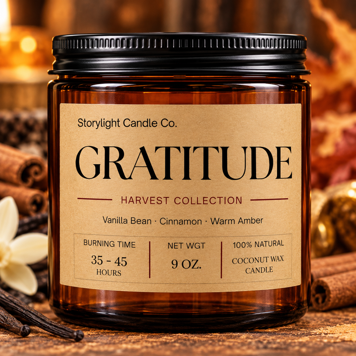 GRATITUDE COCONUT WAX CANDLE