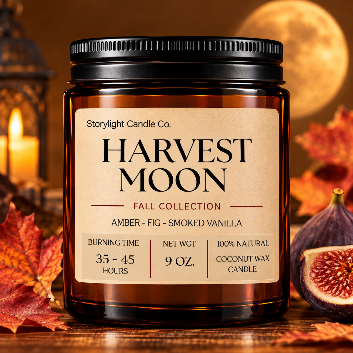 HARVEST MOON COCONUT WAX CANDLE