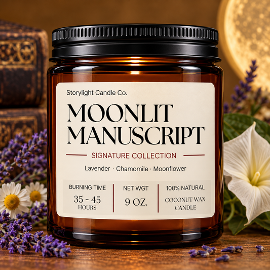 MOONLIT MANUSCRIPT COCONUT WAX CANDLE