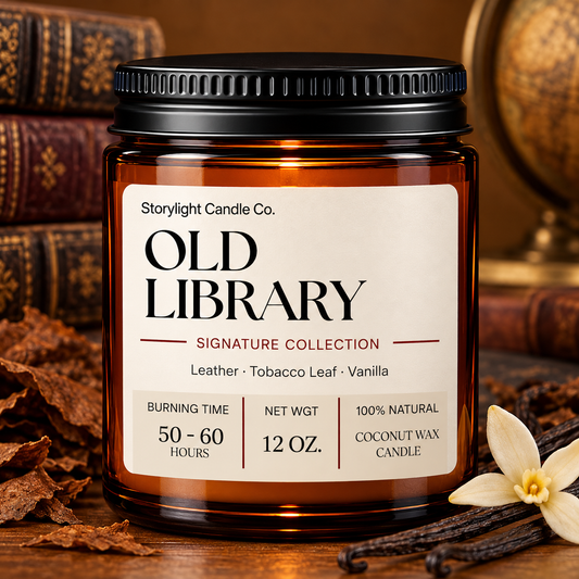 OLD LIBRARY COCONUT WAX CANDLE