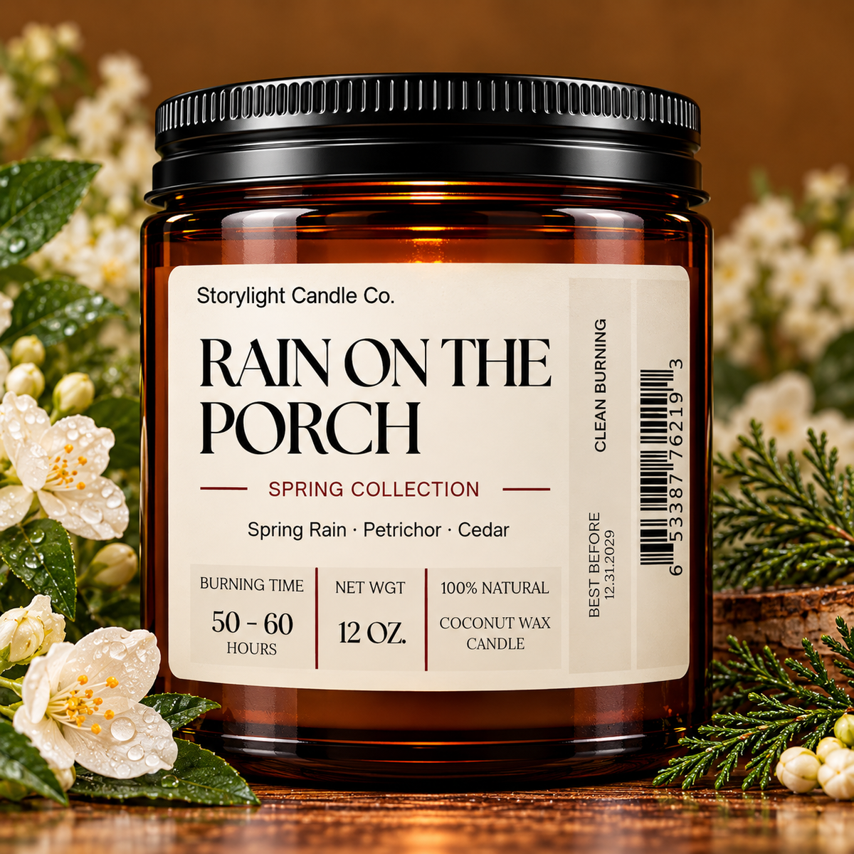RAIN ON THE PORCH WAX CANDLE