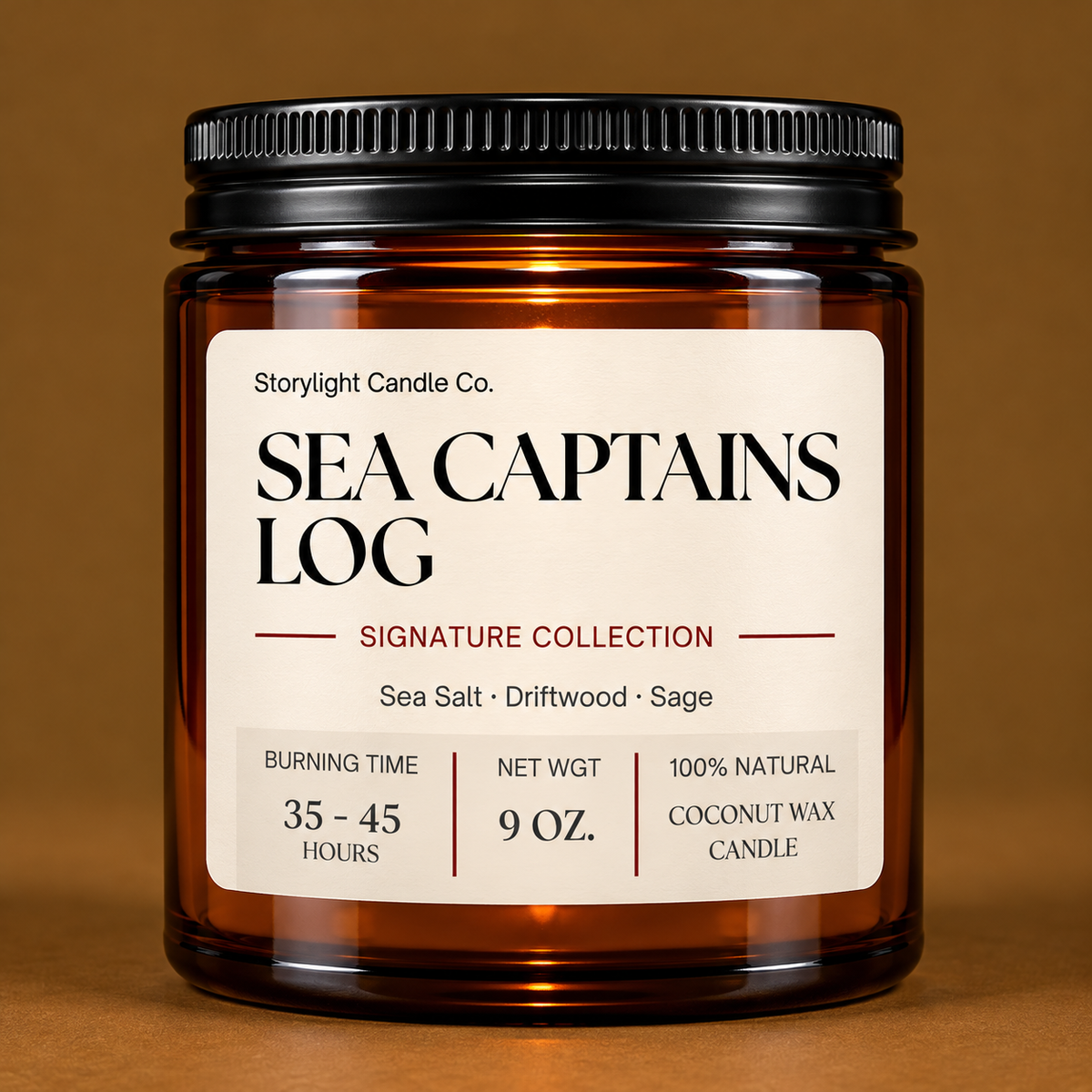 SEA CAPTAINS LOG COCONUT WAX CANDLE
