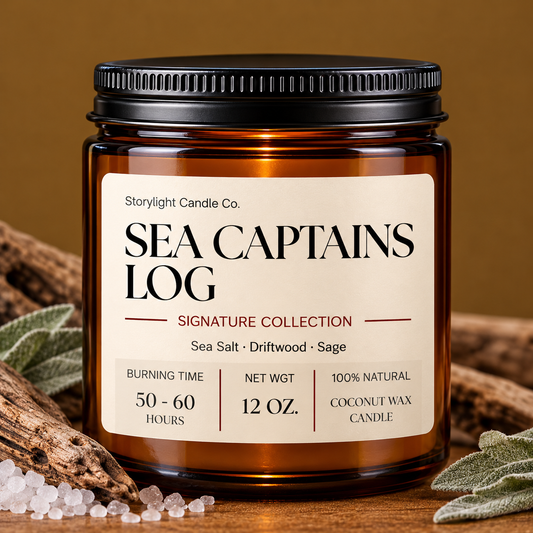 SEA CAPTAINS LOG COCONUT WAX CANDLE